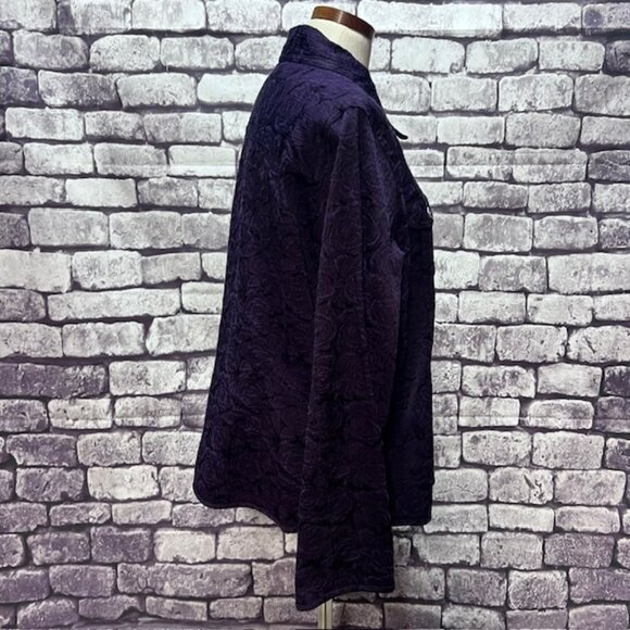 Chico's Purple Long Sleeve Jacket Size XL - Picture 7 of 8